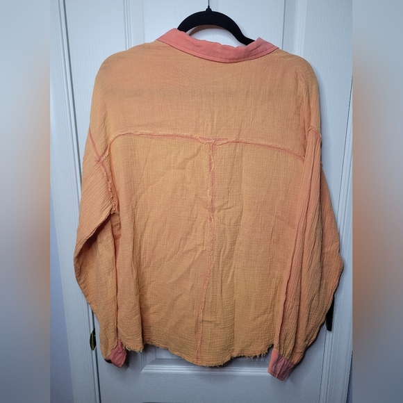 POL Orange/Pink Button-Up Shacket. Sz 2 NWOT - Picture 5 of 7